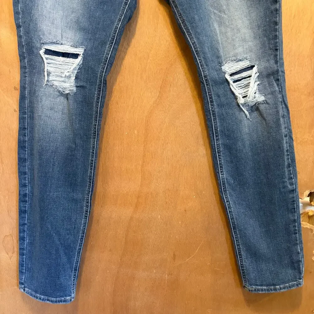 Silver Jeans Distressed Girlfriend Skinny Jeans Stretch Off Duty Model W31 L29 - Picture 11 of 16